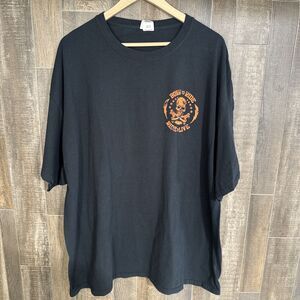 black t shirt 3XL Born To Ride Ride To Live Logo‎ With Skull